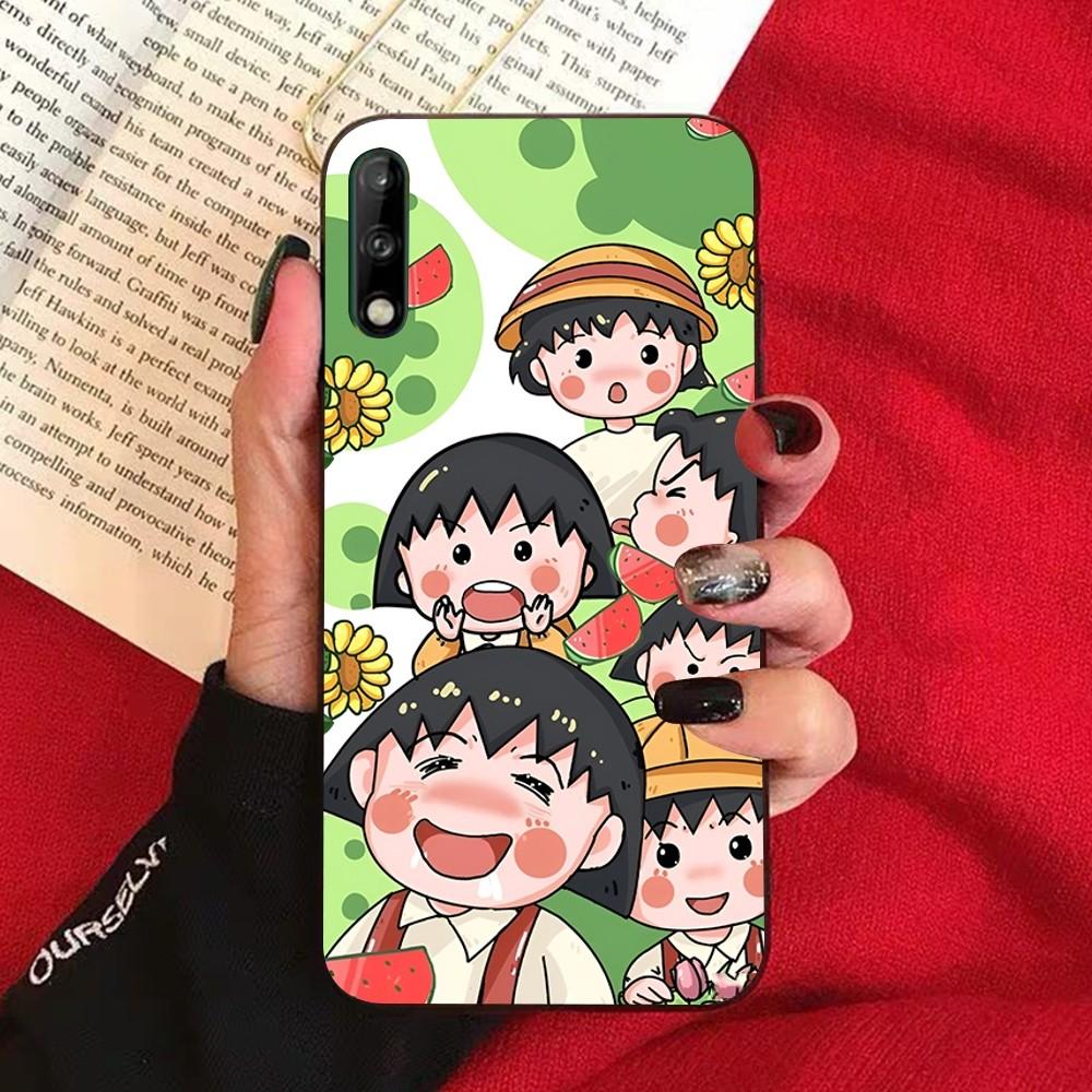 Cartoon Chibi Maruko Chan Phone Case For Huawei Honor 10 lite 9 20 7A 9X 30 50 60 70 pro plus Soft Silicone Cover