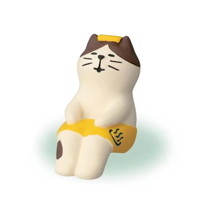 1pc Japanese Groceries Zakka Bath Series Ornaments Home Kitty Resin Lovely Ornaments Gift Microfilm DIY Scene Room Decor