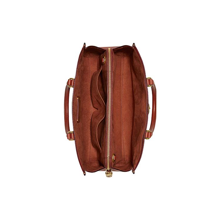 New COACH Brooke Leather Shoulder Bag Crossbody Bag Handbag Large Size Women's Tan & Rusty CE731-B4NQ4