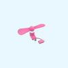 Mini Phone Cooling Fan Plug & Play Universal 3 Ports Small Fan for Summer Outdoor Walk Shopping Daily Use