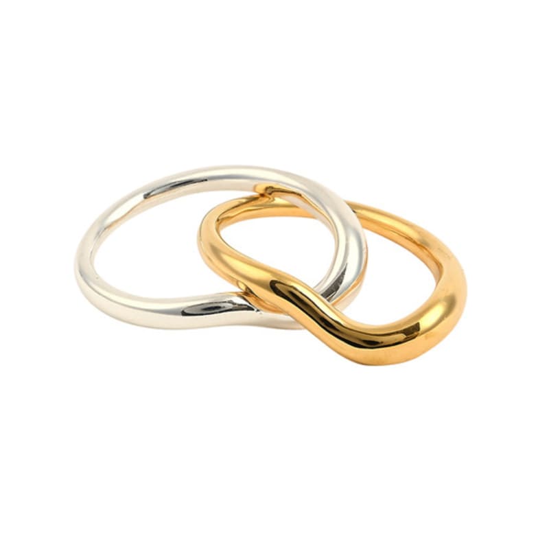 LAYERMOOD 24 mix double ring-silver925