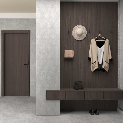 Boobest Dark Gray Wood Grain Wallpaper Sticker, 80cm Wide X 400cm Long, Peelable, Waterproof, Stain-Resistant, Easy To Clean, Large Size, Wood Grain S