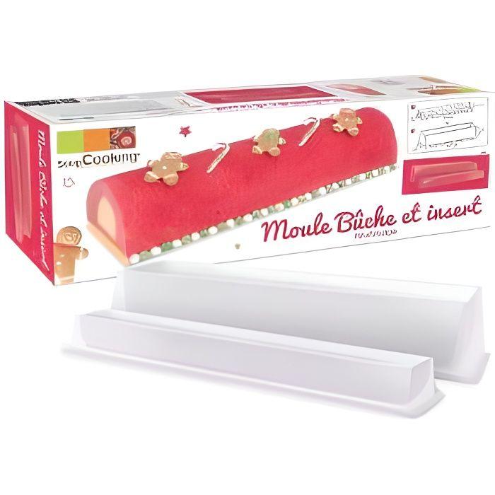 Stampo per tronchetti - ScrapCooking - Silicone - Bianco - 26x8x8cm - Adatto a freezer e lavastoviglie