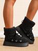 Fashion 2025 Autumn and Winter New Thick-soled Cross-tie Snow Boots Thickened Mid-length Over-the-knee Warm Women's Boots