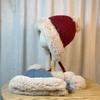 Cute Fur Ball Ear Protection Hat for Women In Autumn and Winter Thickened Knitted Versatile Face Showing Small Woolen Hat Outdoor Warm Lei Feng Hat