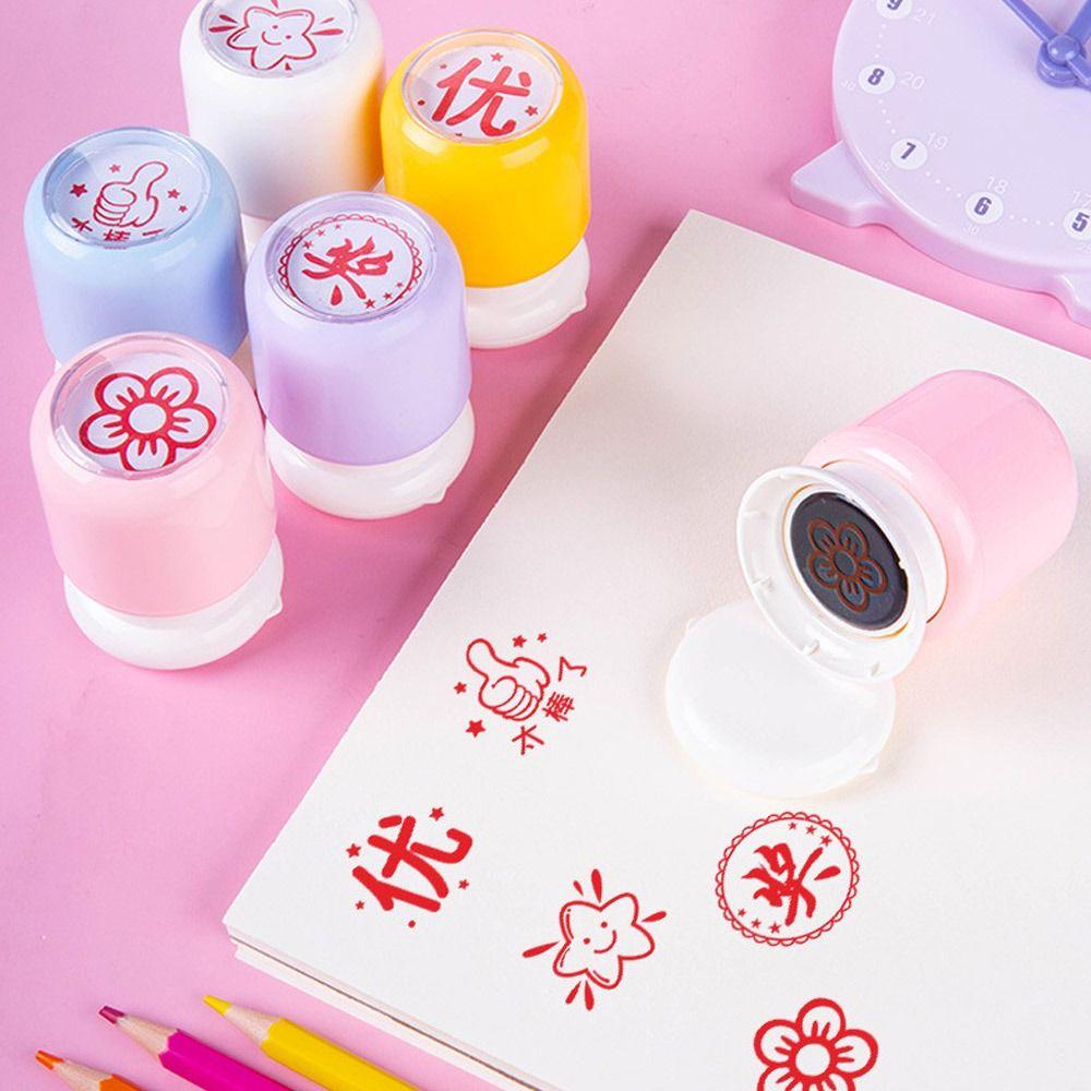 DIY Educational Stamper Photo Album Decor Award Seal High-quality Comments Stamp School