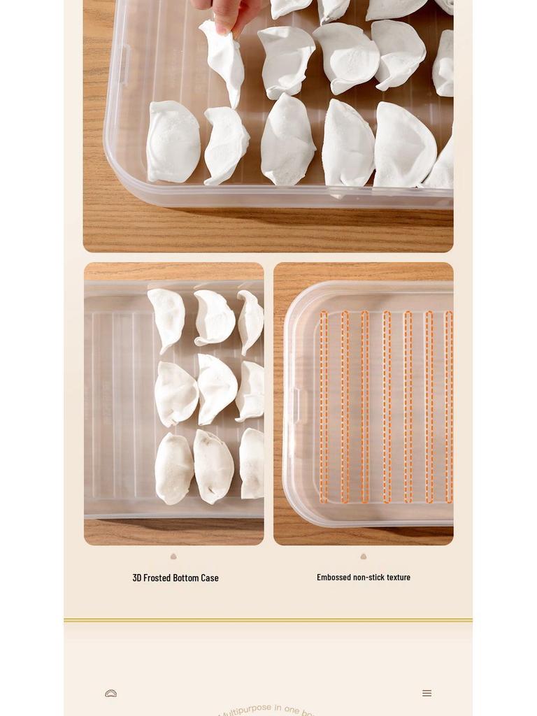 Large Capacity Multi-layer Dumpling Freezer & Fresh-Keeping Box