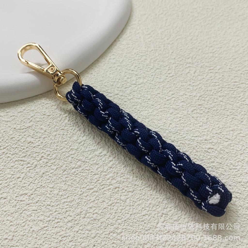 Miu family bag hanging cross-border explosive pure hand-woven pendant colorful fashionable unique shape braided rope car keychain