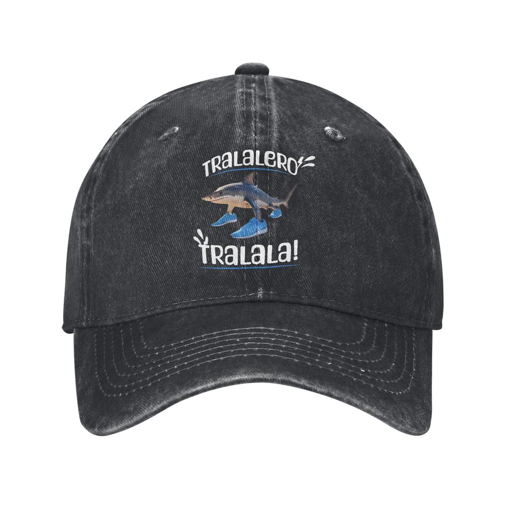 Vintage Tralalero Tralala Italian Brainrot Baseball Cap for Men Women Distressed Washed Snapback Hat  Outdoor Soft Hats Cap