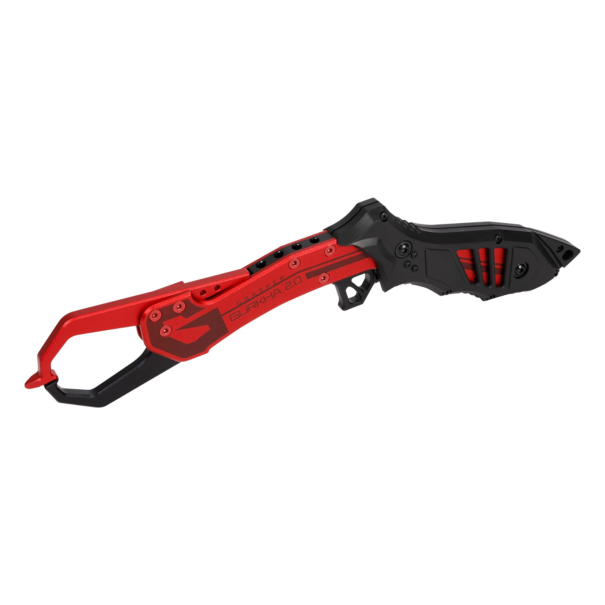 

DRESS Grasper Gurkha Fish Grip, Crimson Red, Fishing Grip, Machined Stainless Steel, for Landing Big Fish