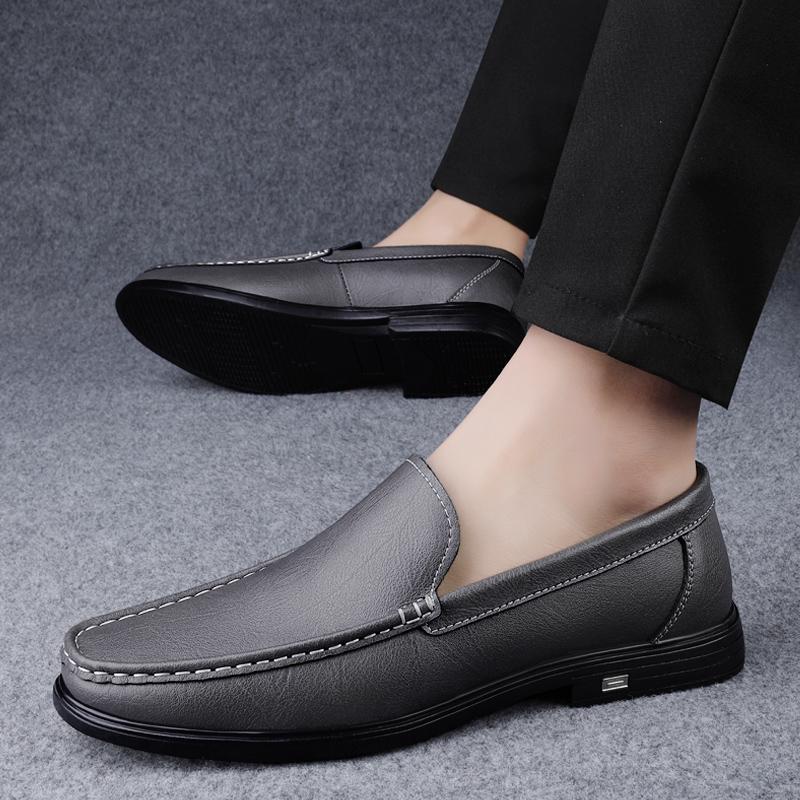 Spring Genuine Leather Men's Loafers Comfortable Slip-on Driving Casual Low Heel Shoes Soft Bottom Business Dating Loafers Shoes