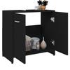 VidaXL Bathroom Cabinet Black 60x33x61 Cm Chipboard