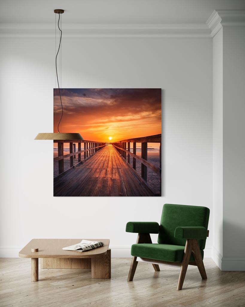 Canvas Print, Platform by the Sea
