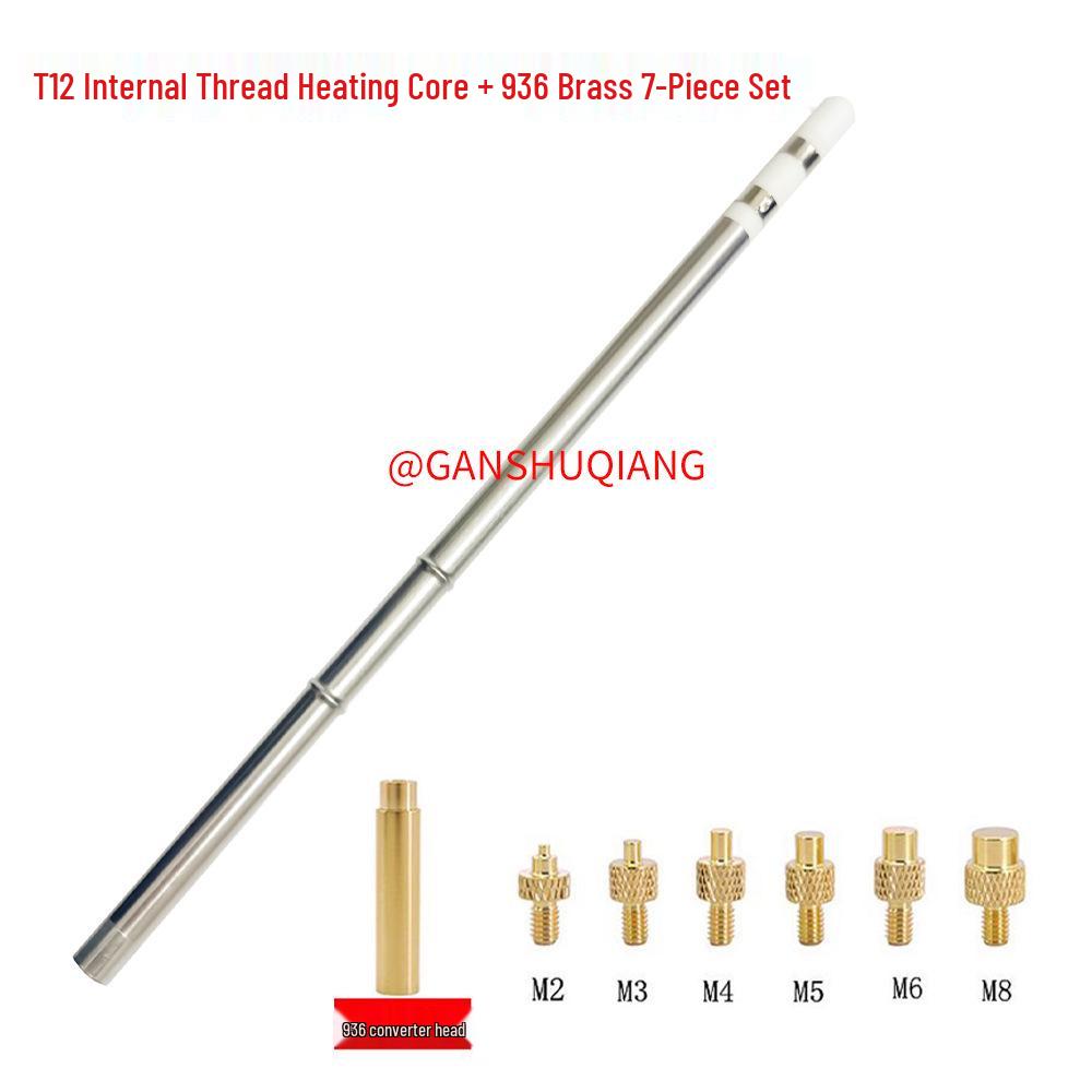 T12 Brass Soldering Iron Head for Hot Melt and Nut Embedding C210 C245