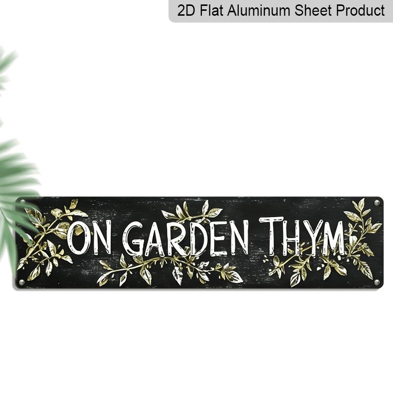 2D Flat - [Durable Structure] Country-Style "Picking in The Garden" Metal Wall Hanging - Victorian-Inspired Herb Garden Aluminium Decorative Sign