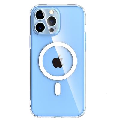 Luxury Crystal Clear Phone Case For iPhone 16 15 14 13 12 Pro Max Case for Magsafe Wireless Charging Anti-Yellow Acrylic Cover