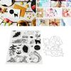 Clear Stamp Animals Plants Theme Safe Skin Friendly Reusable  Easy  Transparent Stamp wi