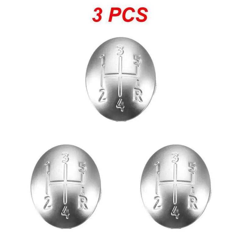 1/3/5PCS Speed Gear Knob Emblem Trim Cover For Clio Megane Scenic Twingo Chrome Auto Replacement Parts
