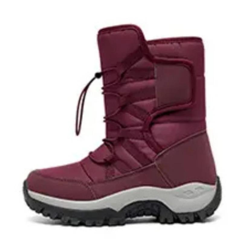 Vysoké venkovní zimní bavlněné boty Pohodlné sněhule Ležérní teplé protiskluzové šněrovací teplé boty Módní pro teenagery