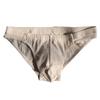 1PC Cotton Tanga Breathable Men's Panties Elastic Underwear Solid Color Low Waist Briefs Waistband Mens