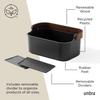 Official Umbra Bellwood Stackable Bin, 28x17cm, Black/Walnut