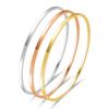 European and American fashion plain circle light luxury exaggerated bracelet women's titanium steel does not fade mirror circle bracelet