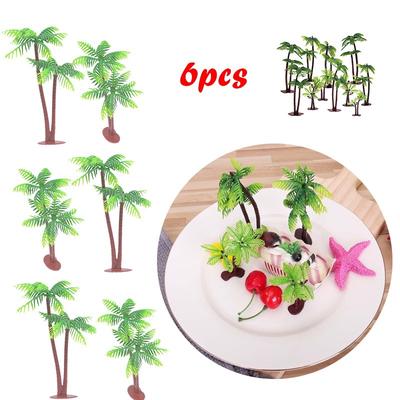 Mini Scenery Landscape Model Simulation Coconut Palms Tree Home Decor Ornaments