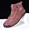 Men's and Women's Leather Shoes High-top Handmade Martin Boots Retro Spring and Summer Casual Short Boots