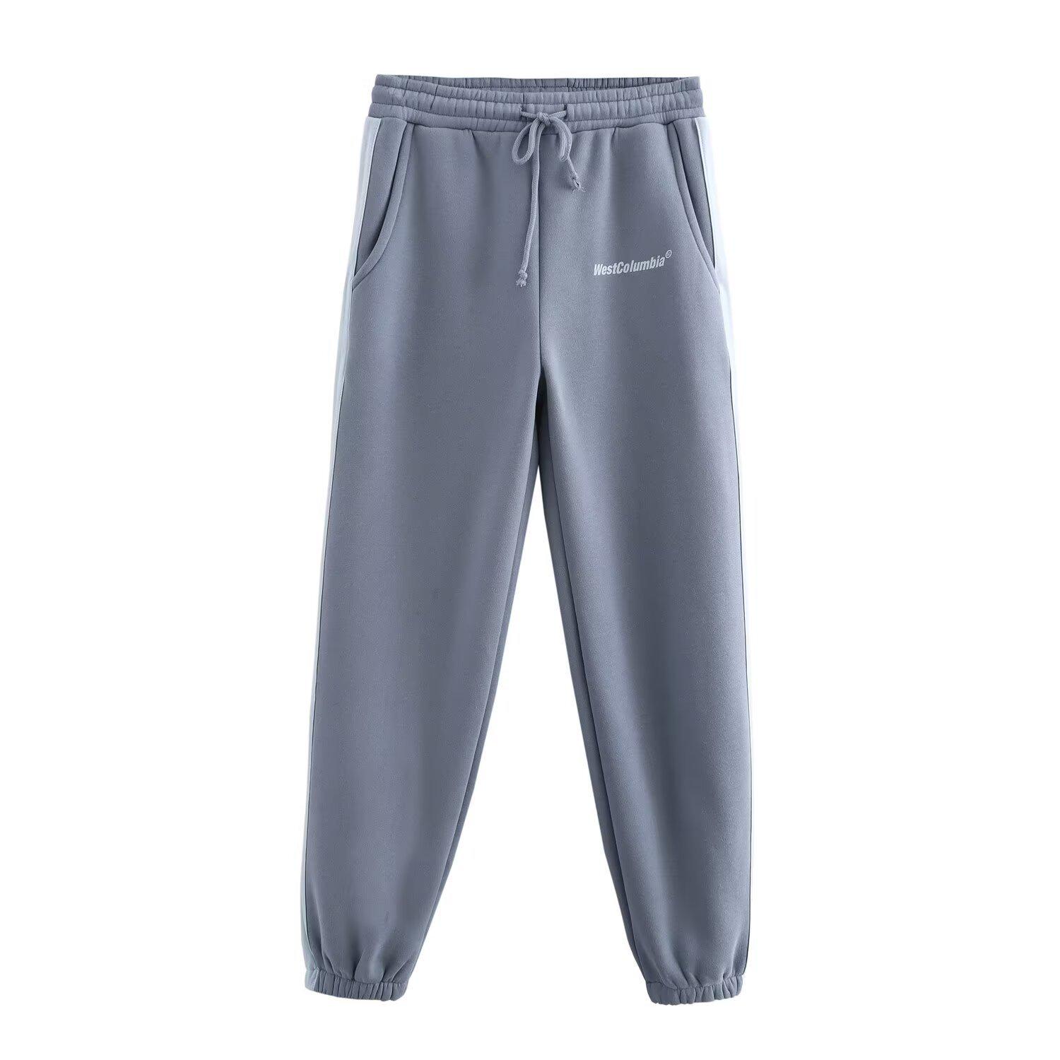 

Ретро свитшот свободного кроя с длинным рукавом с лентой и принтом + джоггеры Medium