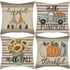 New Thanksgiving Pillowcase Pumpkin Letter Print Home Decoration Holiday Pillow Pillowcase
