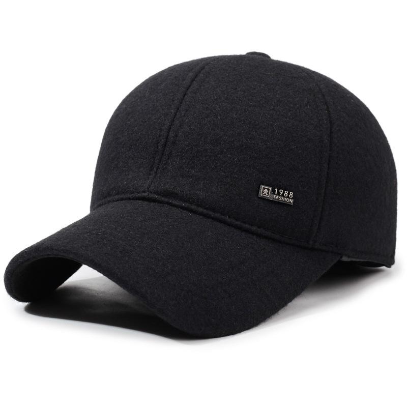 Thick Ear Protection Hat Men's Warm Baseball Cap Autumn Winter Middle-Aged Outdoor Cap