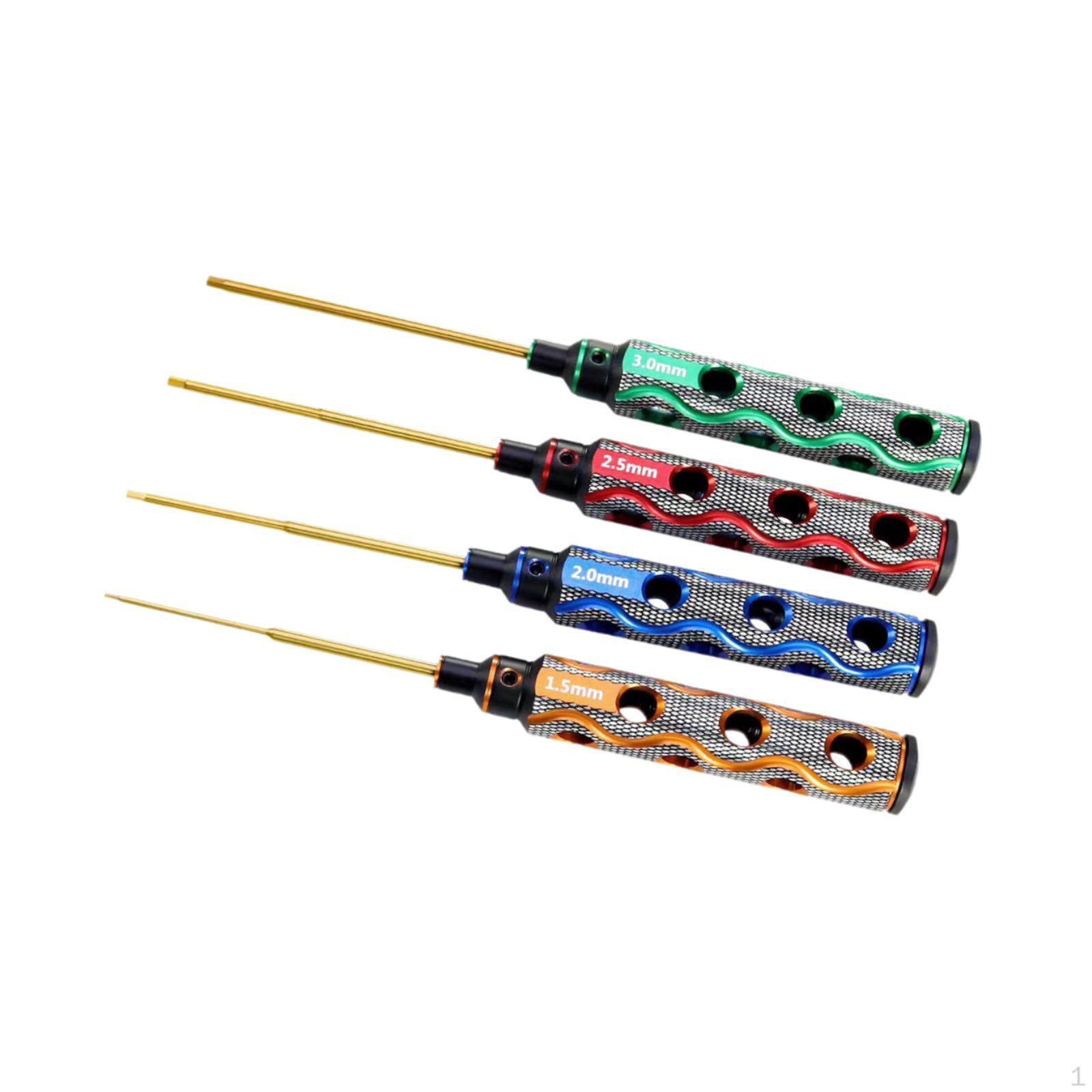 4Pcs Hex Screwdriver Set RC Repair Tool Kit Portable Precision Titanium Screwdrivers for Truck