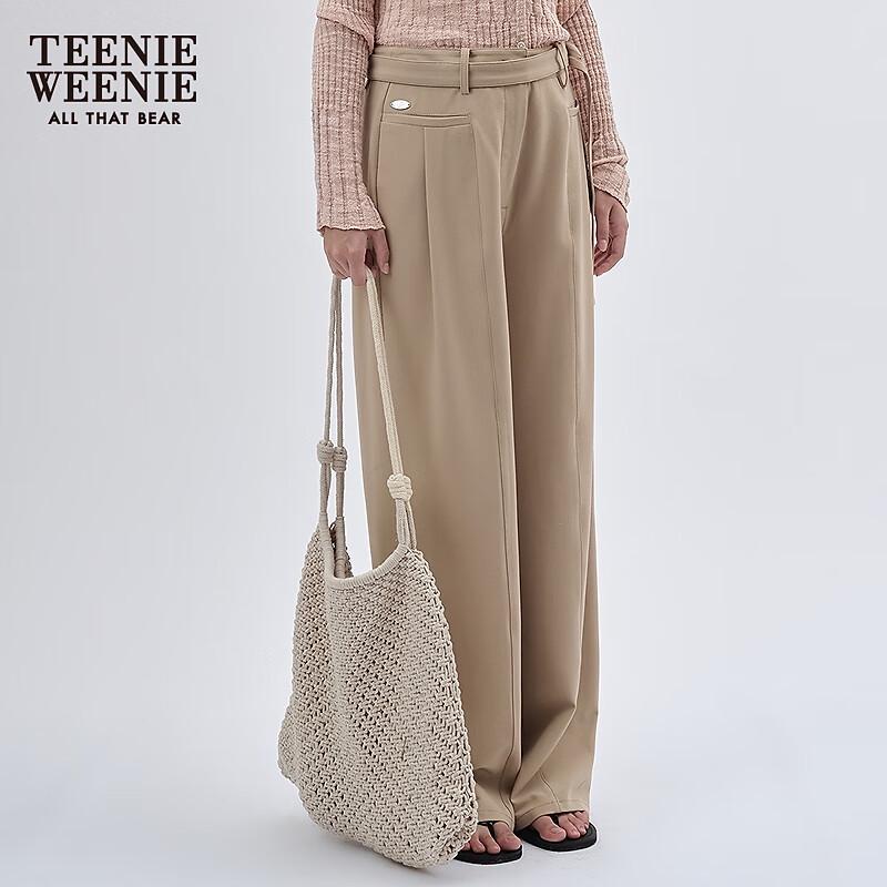 Teenie Weenie Women's Acetate Blend Draped Straight-Leg Pants