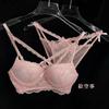 Sexy Cross Lace Inner Scheming Underwear Women's Suit Pure Desire Wind Small Chest Gathering Soft Steel Ring Beautiful Back Bra Cover