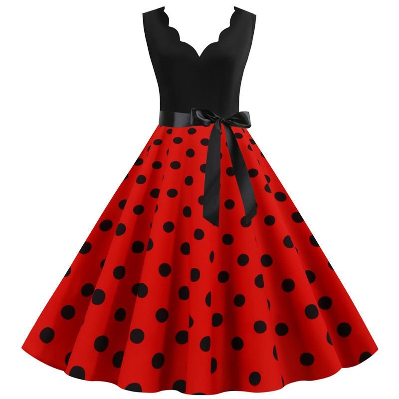 BITCED Women's Fashion Summer Spring V-Neck Sleeveless Casual Dresses