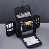 PU Leather Toiletry Washing Tool Storage Bag with Hook Portable Cosmetic Bag Wet and Dry Separation Travel Makeup Pouch