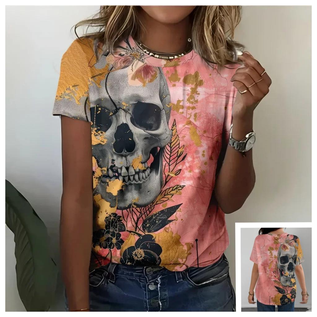 Casual Short Sleeved Printed Fashionable Oversized 3D Top Pattern T-shirt for Men Comfortable Summer Round Neck