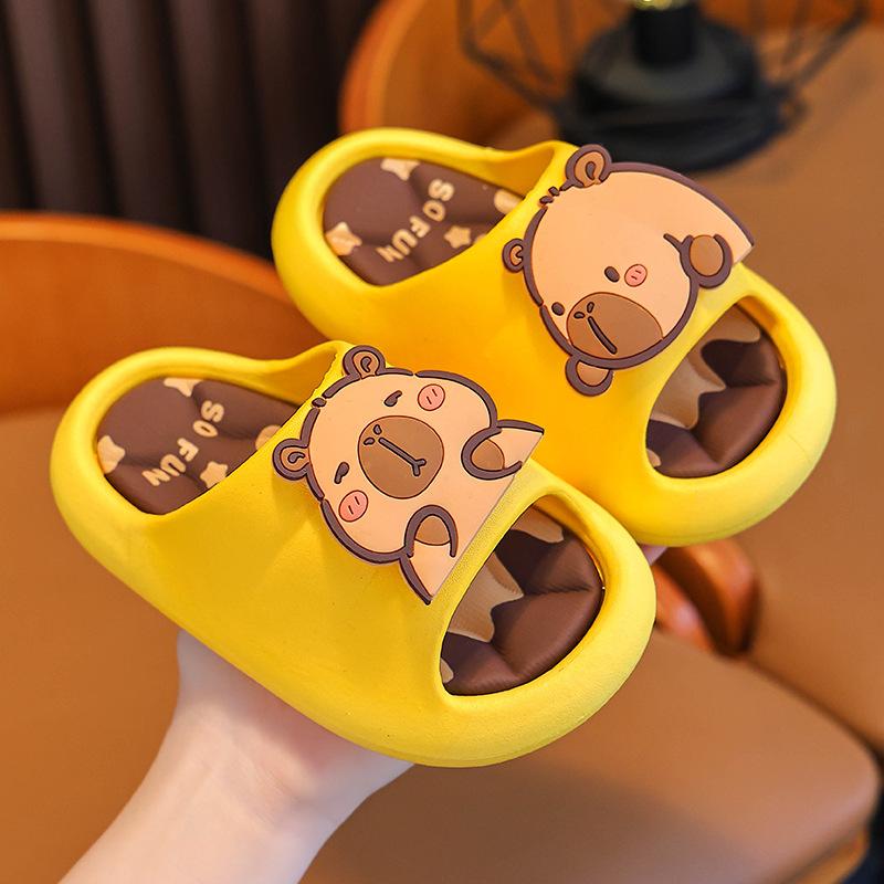 Kapibara Summer Children's Sandals Non-Slip Cute Boys and Girls Home Bathing Slippers for Big Kids and Toddlers