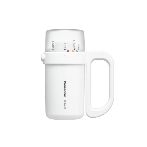 [Featured on TV] Panasonic BF-BM20P-W LED Flashlight with Battery Level Check Function, White, Battery Sold Separately