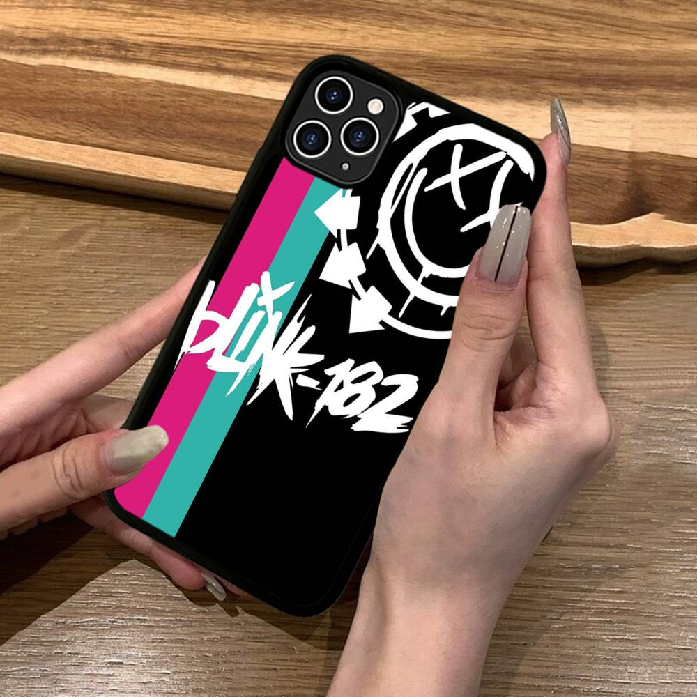Famous Classic B-BLINKS-182 Band For IPhone 11 12 13 14 15 16 17 Pro Max Plus TPU+PC Shockproof Back Phone Cases