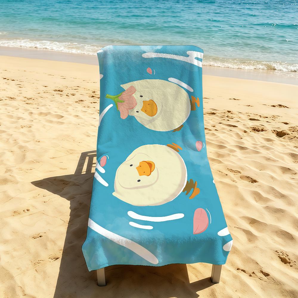 Enten-Cartoon Süßes Handtuch Für Outdoor-Camping Strandhandtuch Super Saugfähig Schnelltrocknend Sommerhandtuch