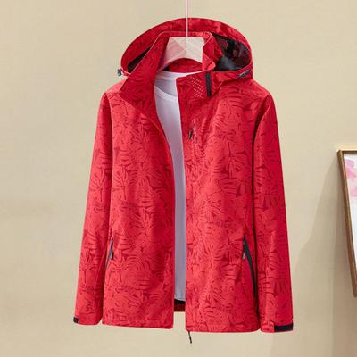 Men Jacket Hooded Stand Collar Long Sleeve Printing Jacket Coat with Pockets Zipper