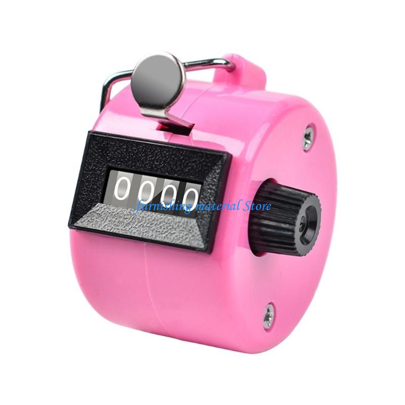 

Y5GD 4 Digit Number Count Clickers Hand Mechanical Counters Clickers Handheld Tally Counter for Coaching Portable Counter рожевий