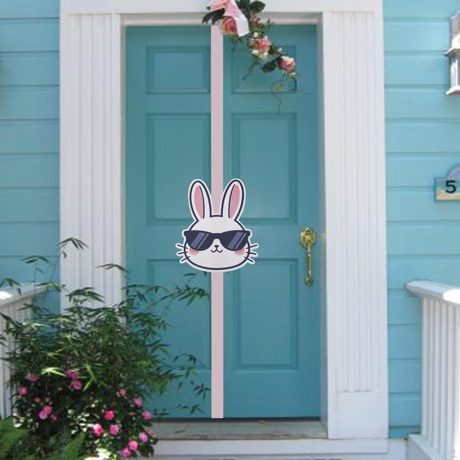 

Easter Door Frame Ribbon Decor with Hook and Loop Ornament Spring Decoration for Front