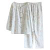 2026 Spring and Autumn New Pajama Set 100% Cotton Gauze Long Sleeve Long Pants Two Piece Sweet Style Home Clothing Set