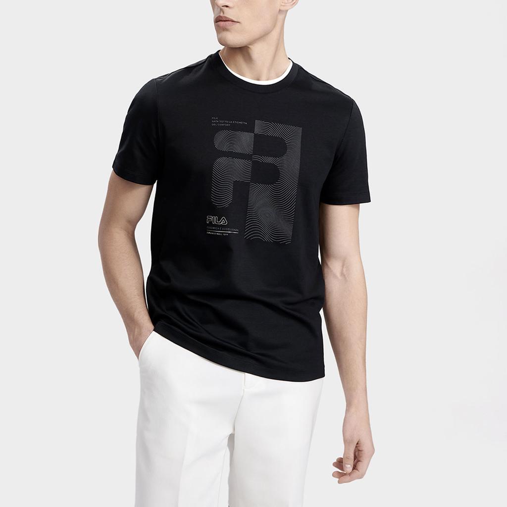 New FILA T Shirts Men's Jet Black F11M327104BBK