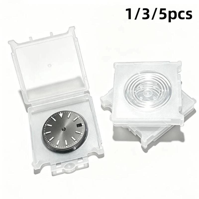1/3/5pcs Watch Dial Storage Box Transparent Dust Proof Secure Snap Closure For Watch Repair DIY Hobbyists