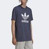 adidas Originals Trefoil Big Logo Crew Neck T-Shirt Men Tops Shadow-Navy-Blue HE9512