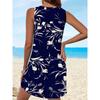 Floral Print Sleeveless Summer Dress Women Casual A Line Midi Dress Boho Style Beach Dress for Women Elegant Floral Pattern Dress, Overseas Printing
