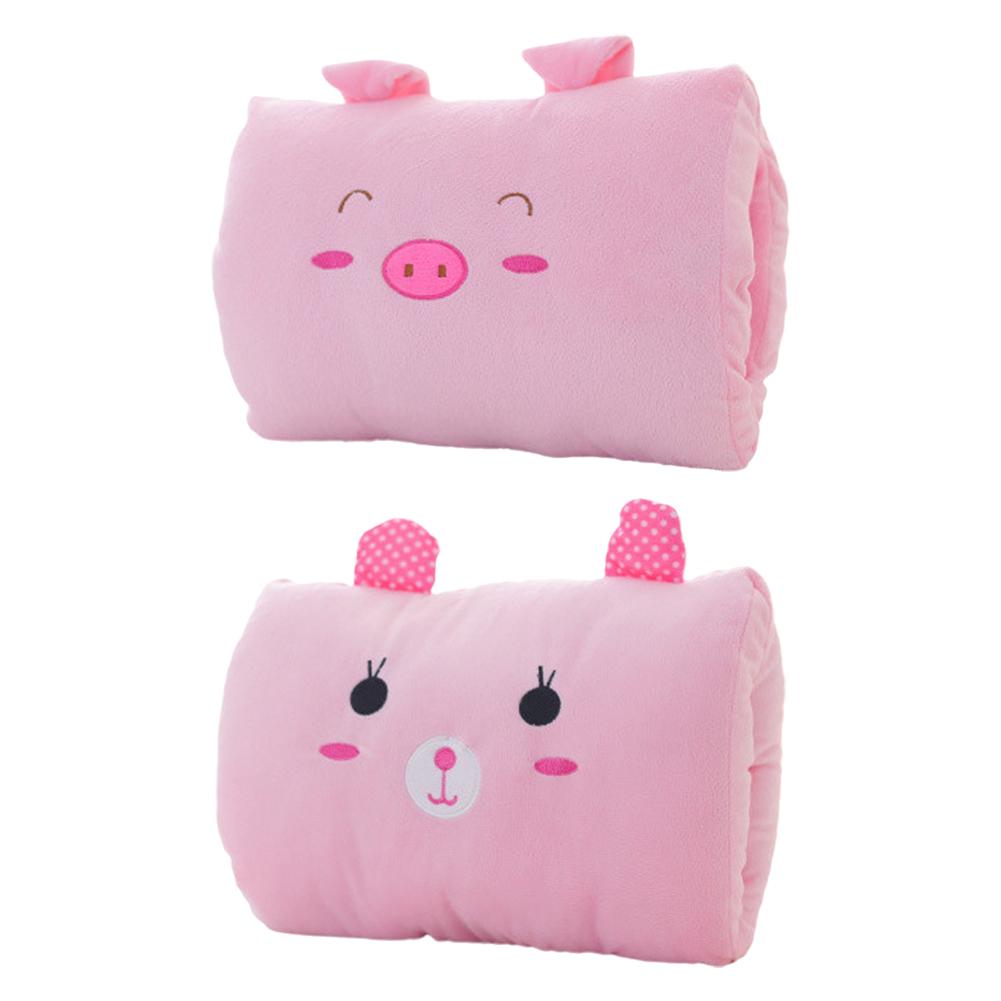 Vacuum Packaged Cute Plush Pink Rabbit Warm Hand Pillow, PP Cotton High-quality Filling Material, Nap Pillow For Students